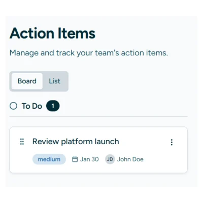 Action Items