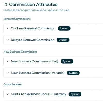 dynamic commission plan criteria