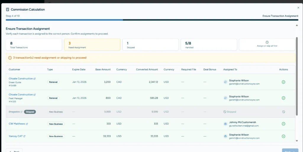 Commission Payout Calculator